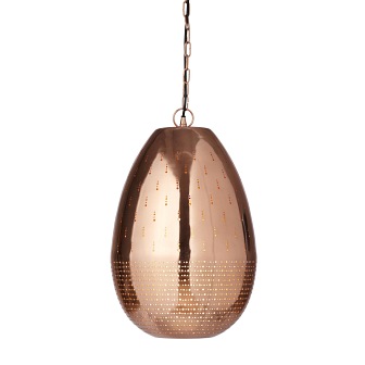 Duża lampa wisząca Chili miedź 33cm